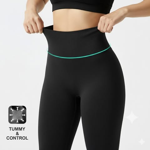 Urbora FlexLeggings – Seamless High-Waist Leggings for Gym & Everyday Wear